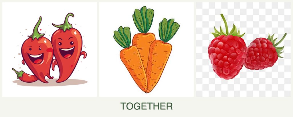 Can you plant peppers, carrots and raspberries together?