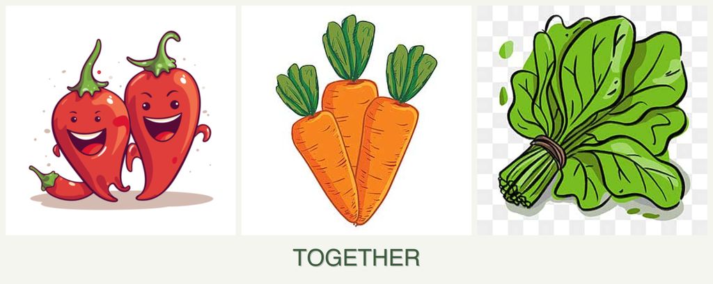 Can you plant peppers, carrots and spinach together?