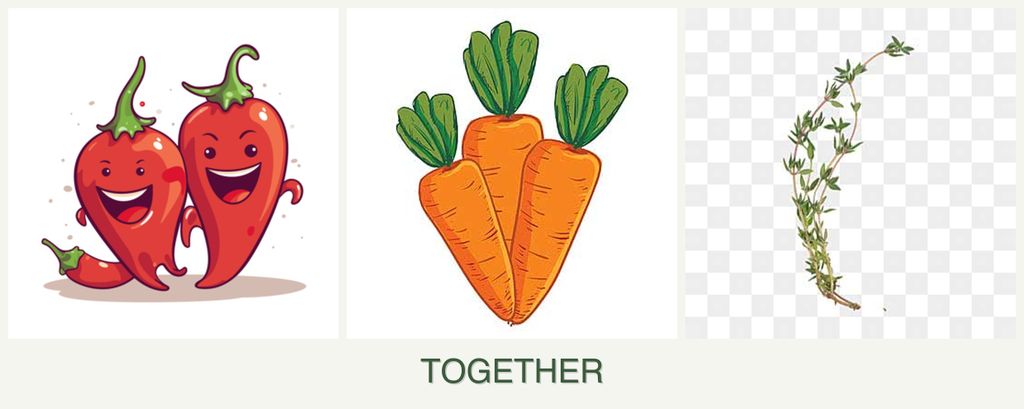 Can you plant peppers, carrots and thyme together?