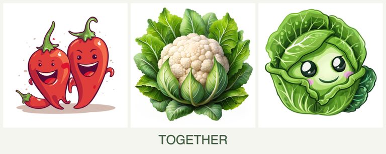 Can you plant peppers, cauliflower and cabbage together?