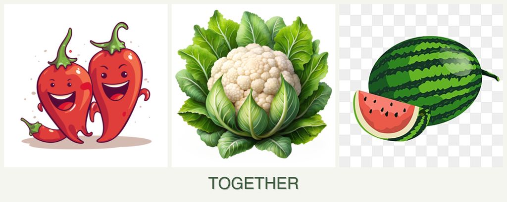 Can you plant peppers, cauliflower and melons together?