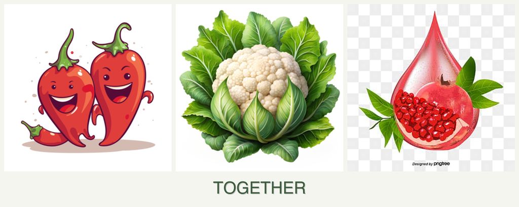 Can you plant peppers, cauliflower and pomegranates together?