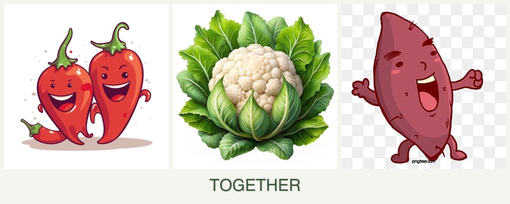 Can you plant peppers, cauliflower and sweet potatoes together?