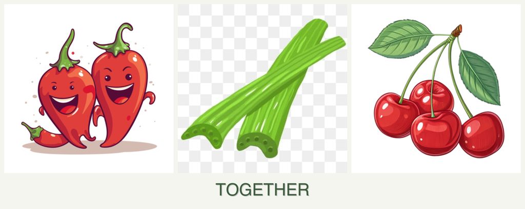 Can you plant peppers, celery and cherries together?