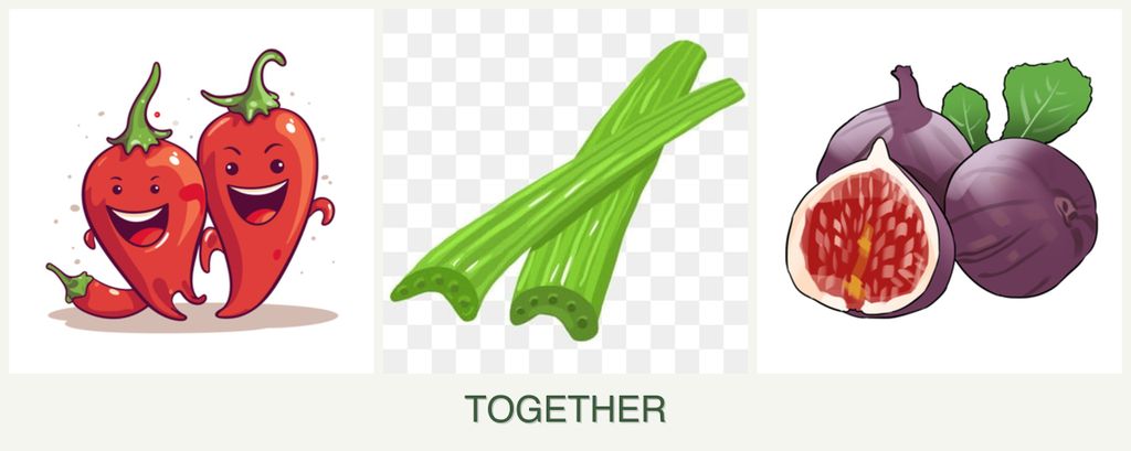 Can you plant peppers, celery and figs together?