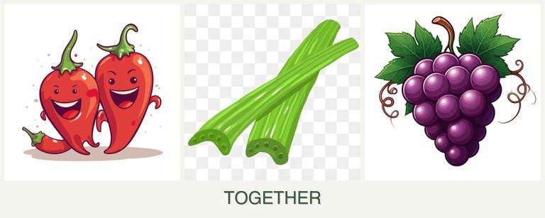 Can you plant peppers, celery and grapes together?