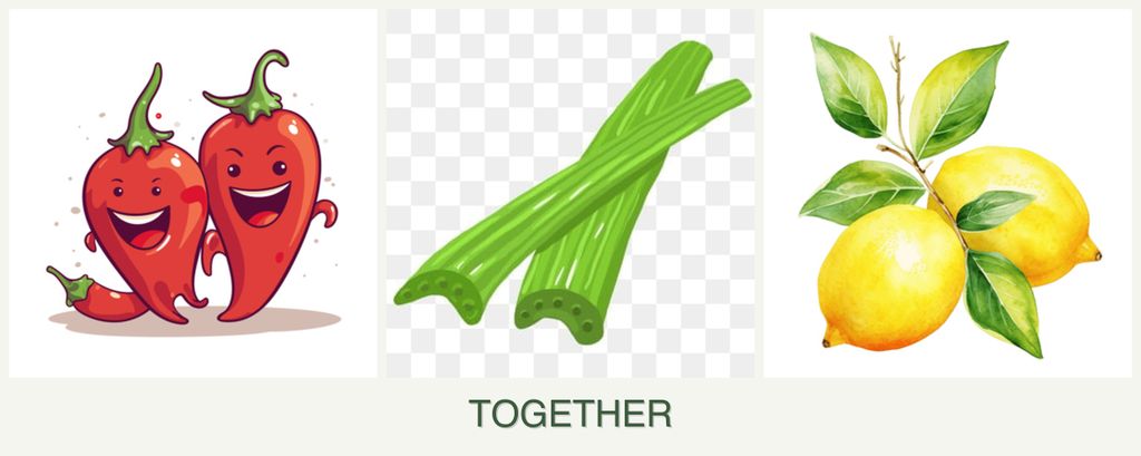 Can you plant peppers, celery and lemons together?