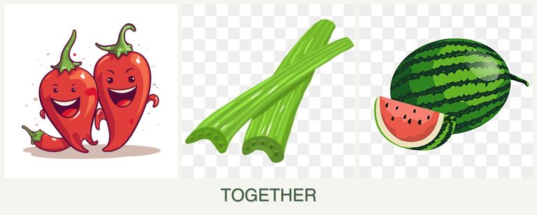 Can you plant peppers, celery and melons together?