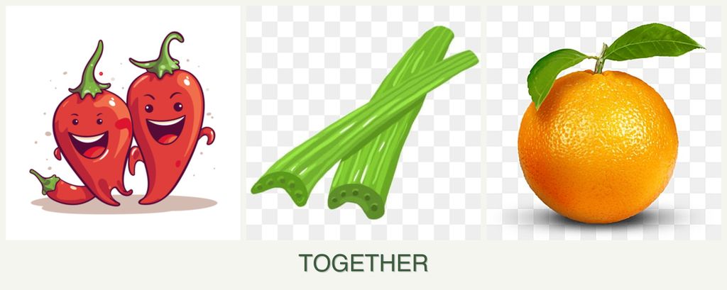 Can you plant peppers, celery and oranges together?