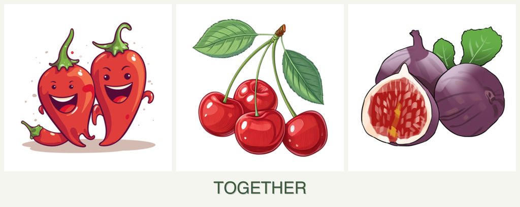 Can you plant peppers, cherries and figs together?