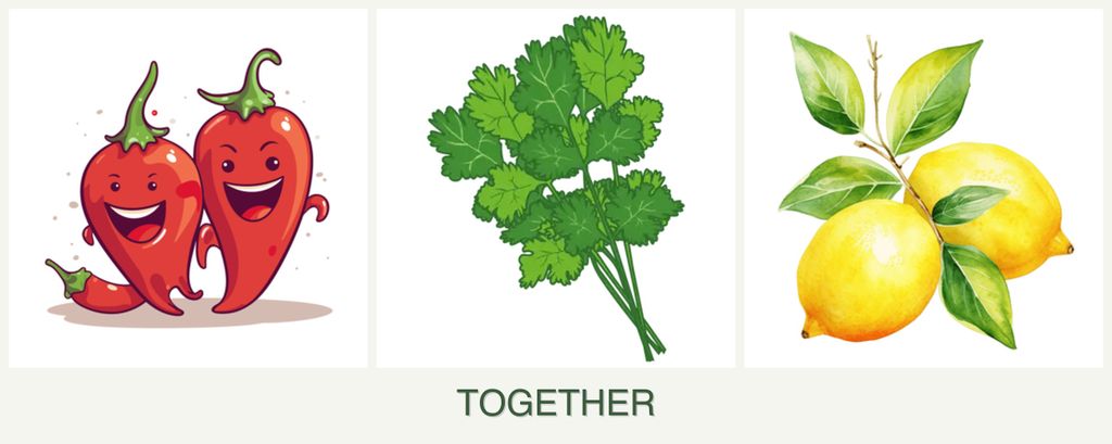 Can you plant peppers, cilantro and lemons together?