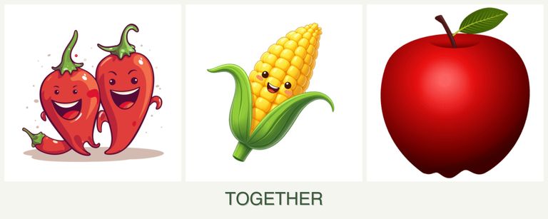 Can you plant peppers, corn and apples together?