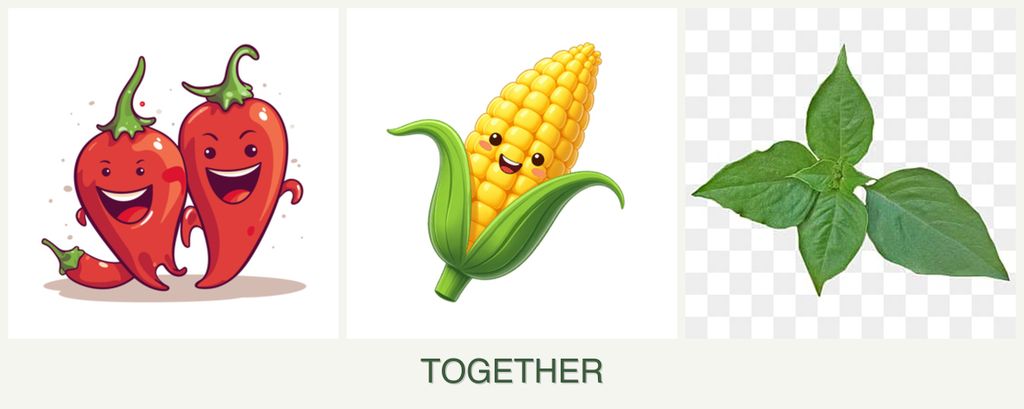 Can you plant peppers, corn and basil together?