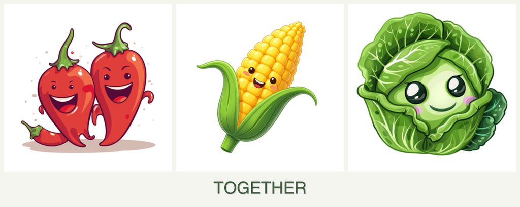 Can you plant peppers, corn and cabbage together?