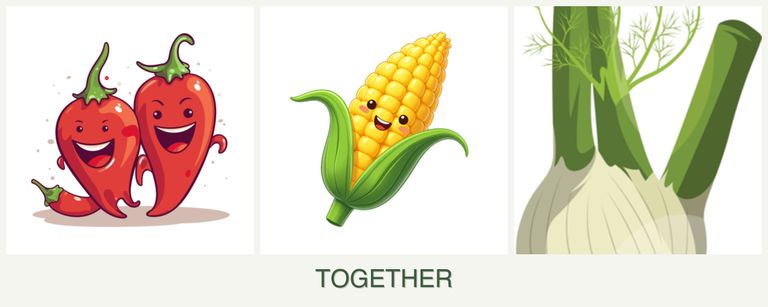 Can you plant peppers, corn and fennel together?