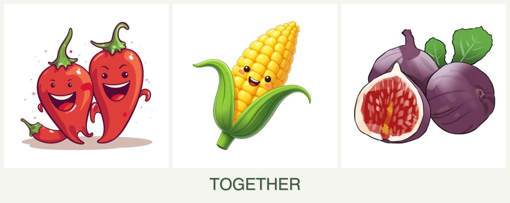 Can you plant peppers, corn and figs together?