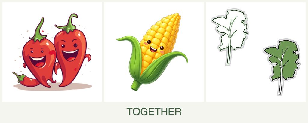 Can you plant peppers, corn and kale together?