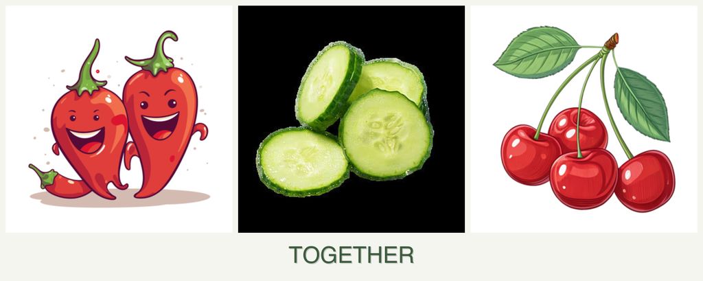 Can you plant peppers, cucumbers and cherries together?