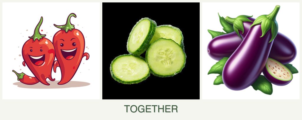 Can you plant peppers, cucumbers and eggplant together?