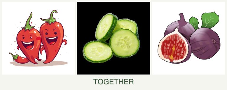 Can you plant peppers, cucumbers and figs together?