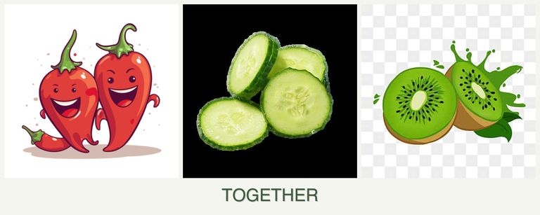 Can you plant peppers, cucumbers and kiwi together?