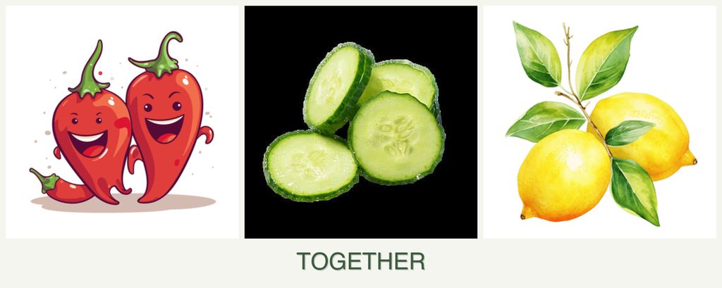 Can you plant peppers, cucumbers and lemons together?