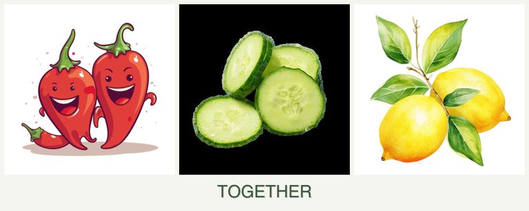 Can you plant peppers, cucumbers and lemons together?