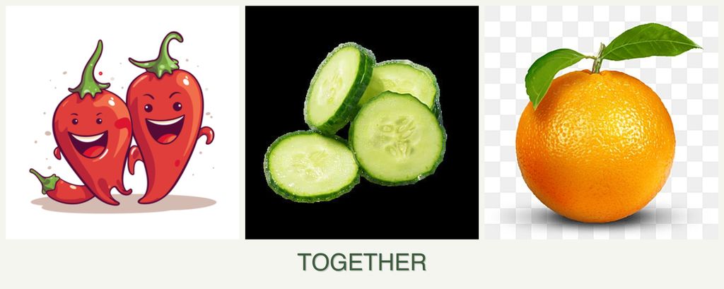 Can you plant peppers, cucumbers and oranges together?
