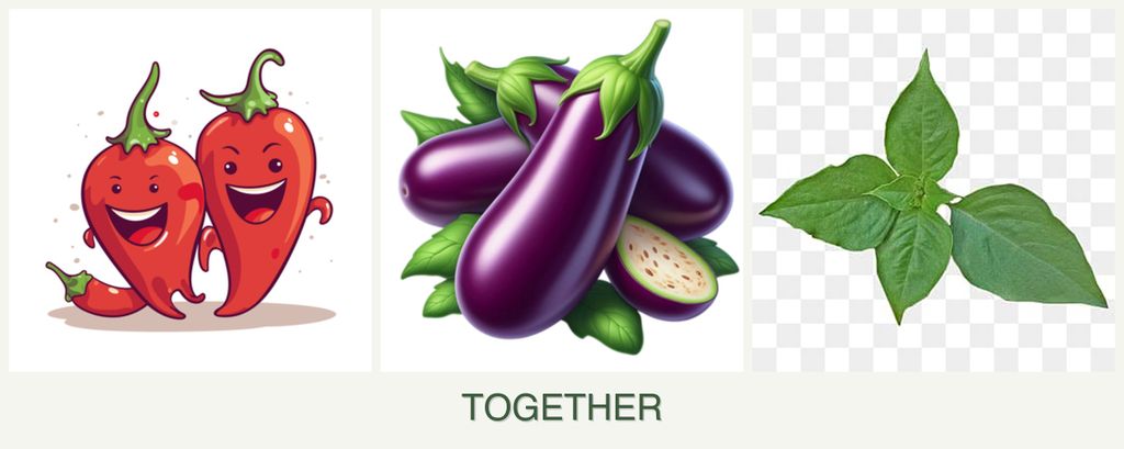 Can you plant peppers, eggplant and basil together?