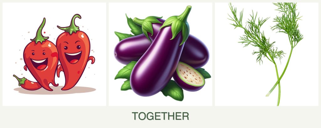 Can you plant peppers, eggplant and dill together?