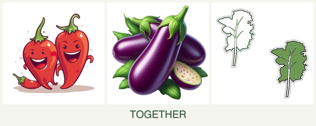 Can you plant peppers, eggplant and kale together?
