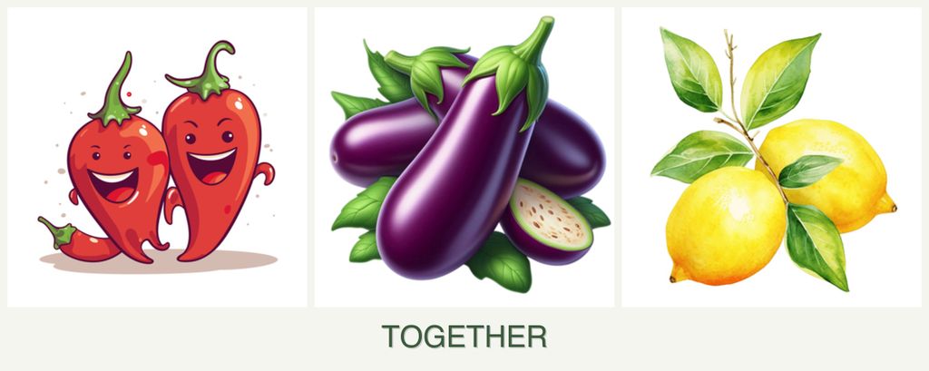Can you plant peppers, eggplant and lemons together?