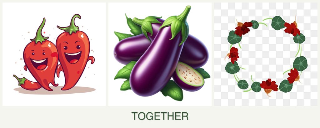 Can you plant peppers, eggplant and nasturtiums together?