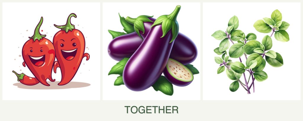 Can you plant peppers, eggplant and oregano together?