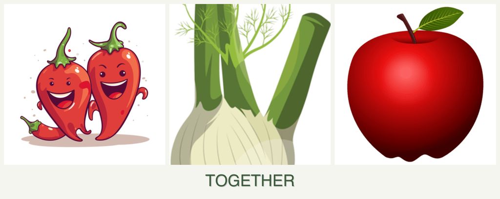 Can you plant peppers, fennel and apples together?