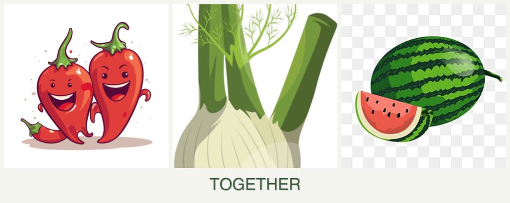 Can you plant peppers, fennel and melons together?