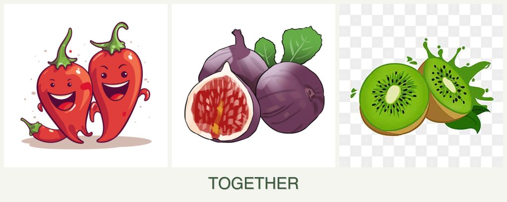 Can you plant peppers, figs and kiwi together?