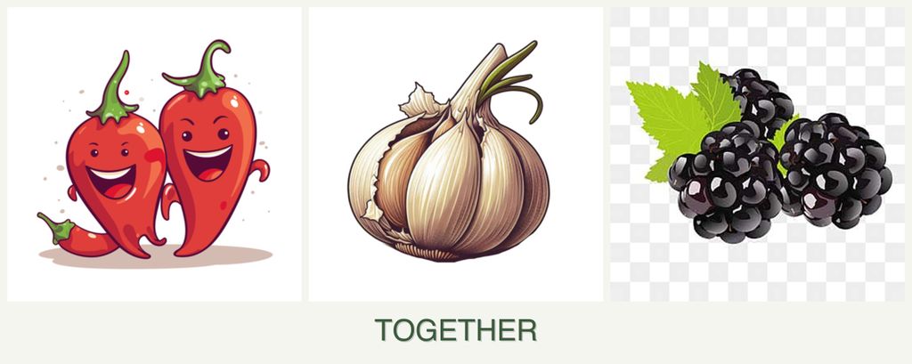 Can you plant peppers, garlic and blackberries together?