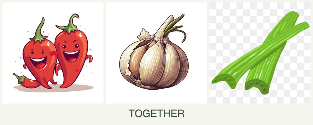 Can you plant peppers, garlic and celery together?