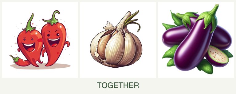 Can you plant peppers, garlic and eggplant together?