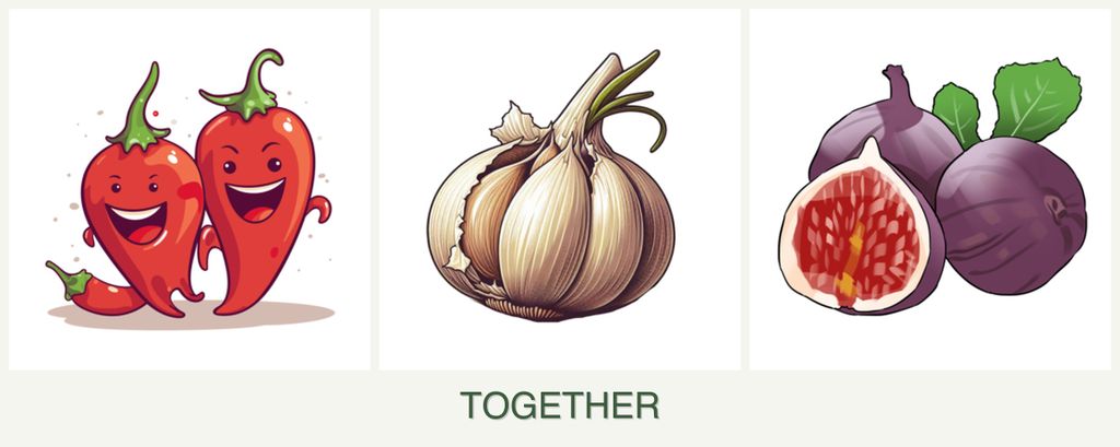Can you plant peppers, garlic and figs together?