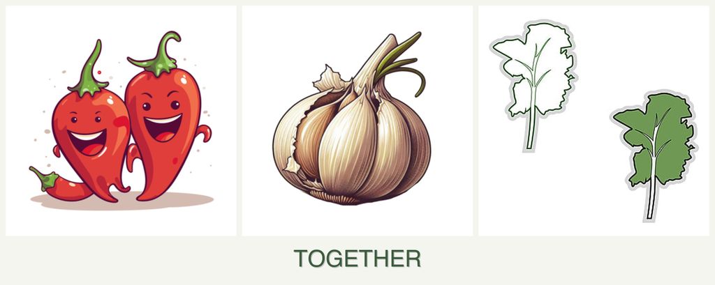 Can you plant peppers, garlic and kale together?