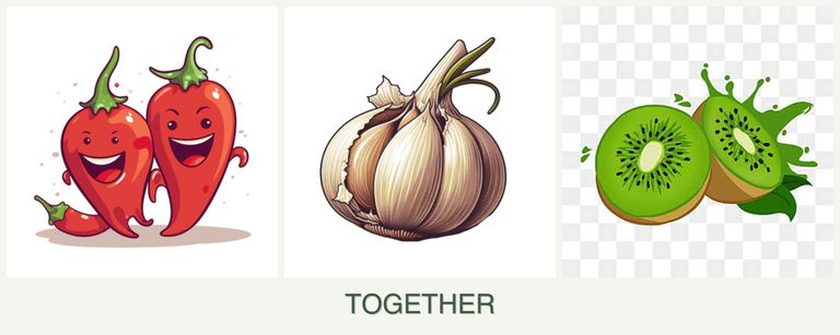 Can you plant peppers, garlic and kiwi together?