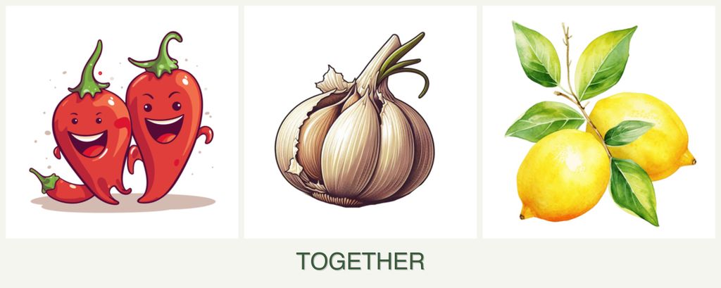 Can you plant peppers, garlic and lemons together?