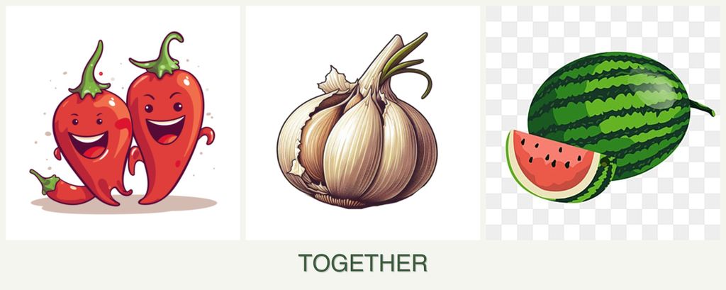 Can you plant peppers, garlic and melons together?