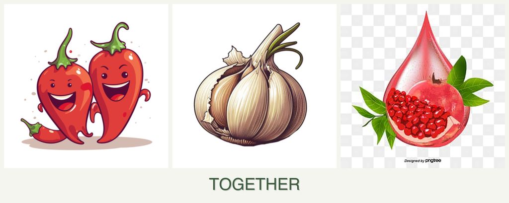 Can you plant peppers, garlic and pomegranates together?