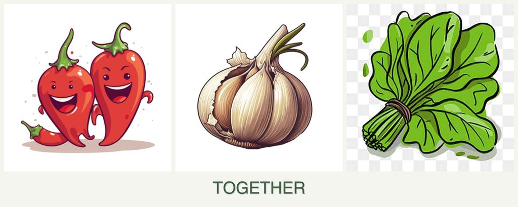 Can you plant peppers, garlic and spinach together?