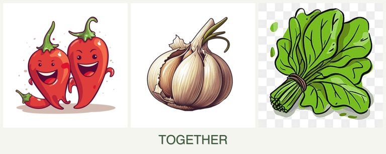 Can you plant peppers, garlic and spinach together?