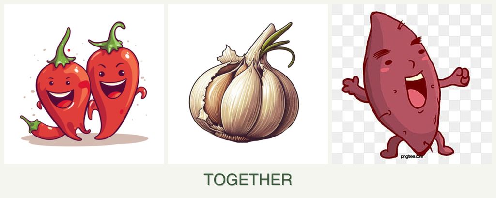 Can you plant peppers, garlic and sweet potatoes together?
