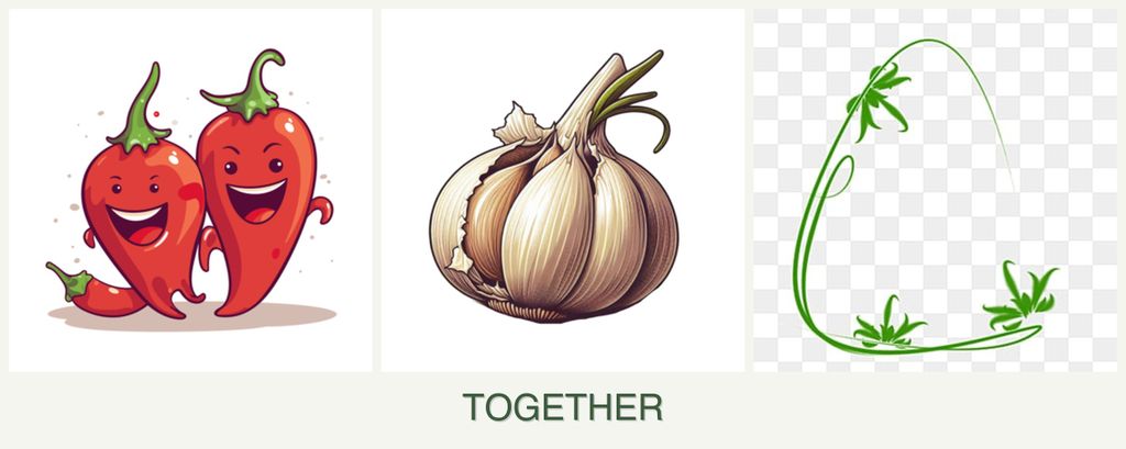 Can you plant peppers, garlic and tarragon together?